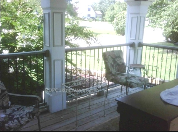 Finished Deck, Columns with Iron Balusters